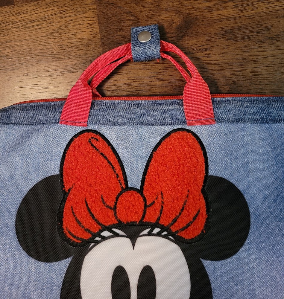 Disney Minnie Mouse Back Pack Chenille Bow Weekender