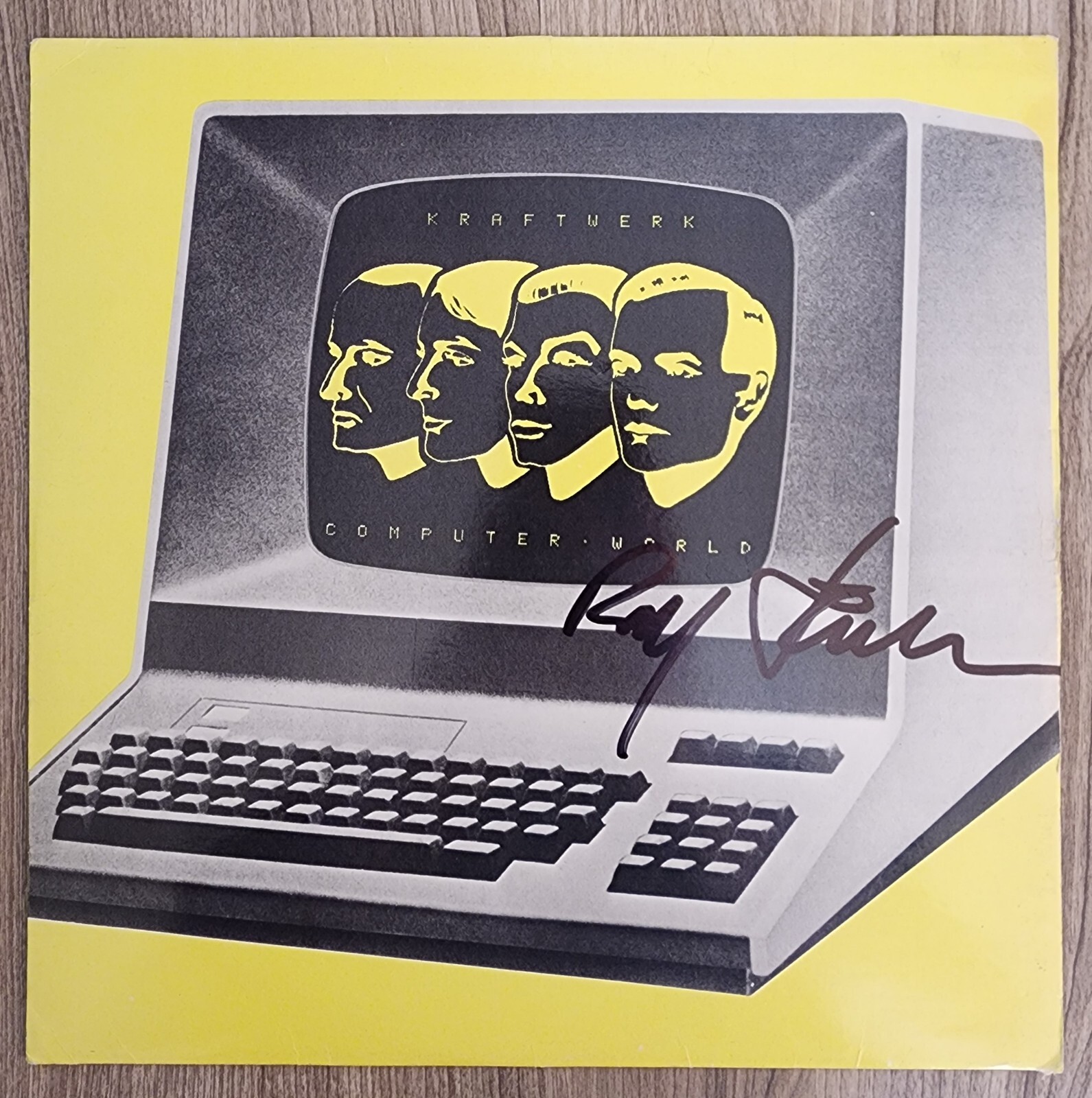 Ralf Hutter Signed Kraftwerk - Computer World Vinyl Record Album LEGEND RAD