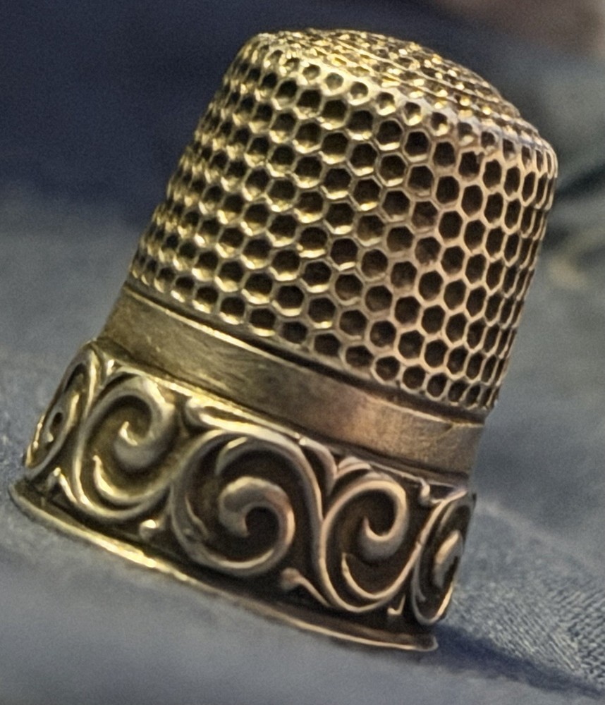 antique sterling silver thimble