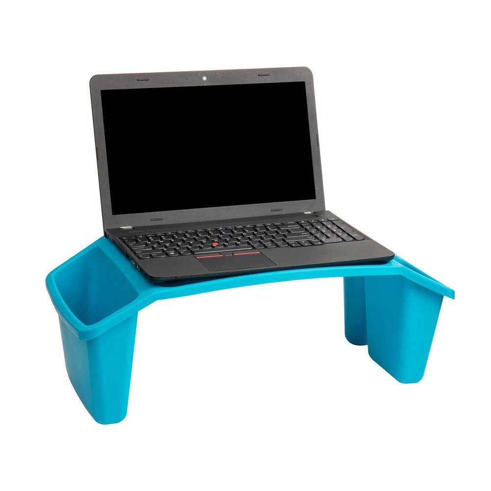 Lap Desk, Portable Activity Tray with Side Storage, Stackable Plastic Desk fo...