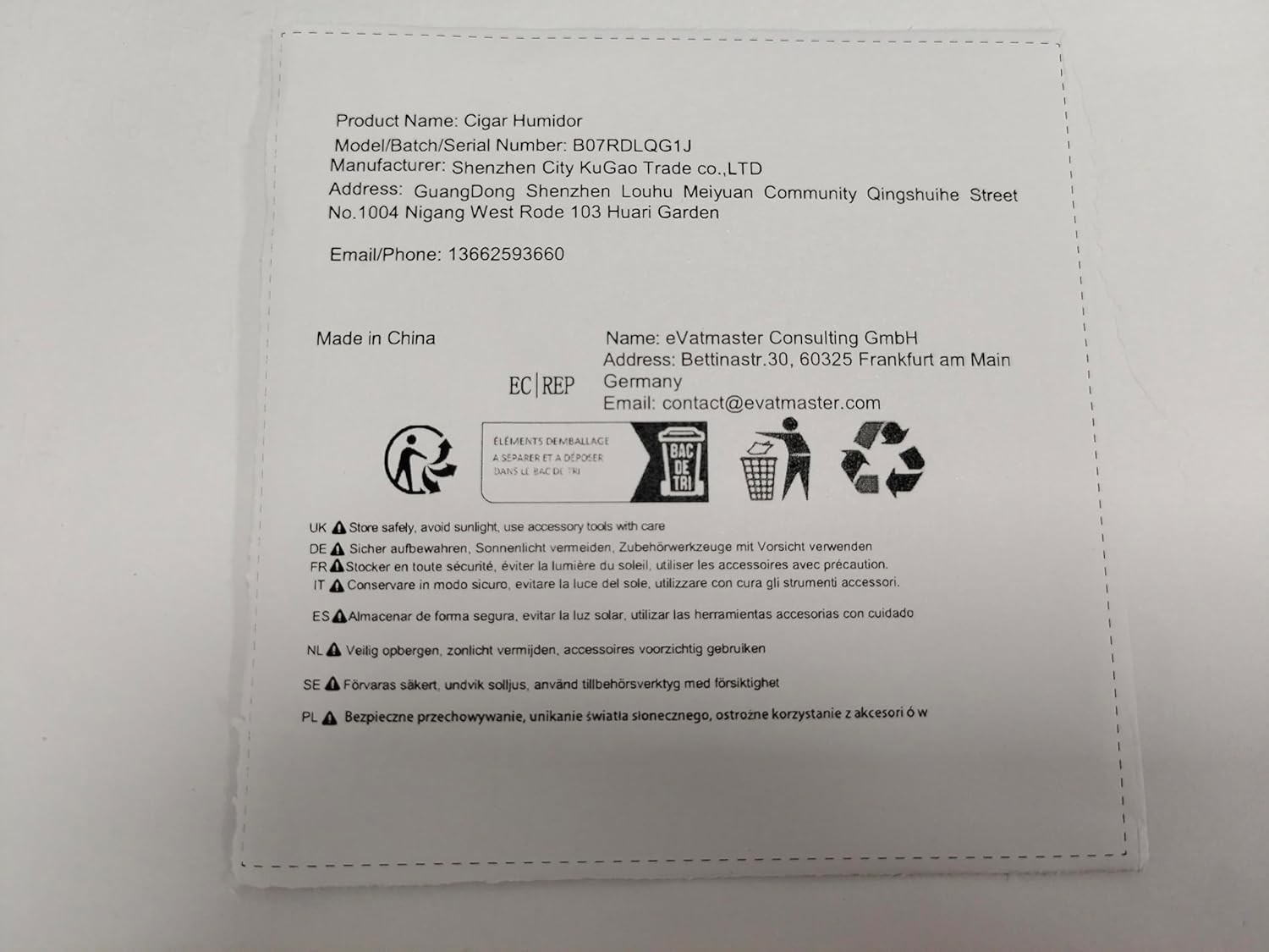 Scotte Acrylic Cigar Humidor Jar/case/Box with Humidifier and Clear-1