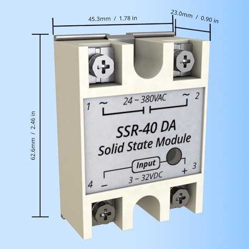 Solid State Relay Single Phase Semi-Conductor Relay Module SSR-Input 3 40DA 1