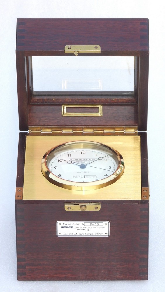 MINT WEMPE CHRONOMETER WERKE HAMBURG SHIPS BOAT MARINE NAVIGATION QUARTZ CLOCK