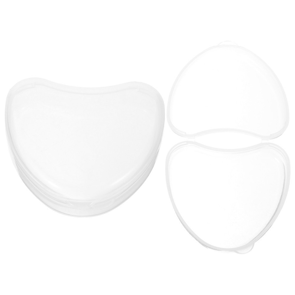 2 Pcs Teeth Organizer Denture Case Lightweight Portable Retainer