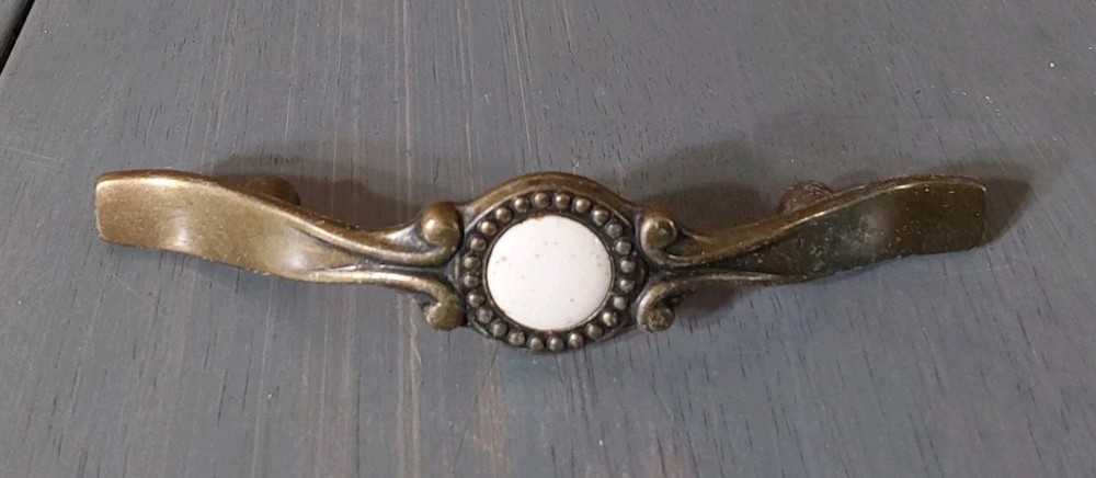 Cavalier Mediterranean Cabinet Handle Drawer Pull Vintage Solid Brass Hardware
