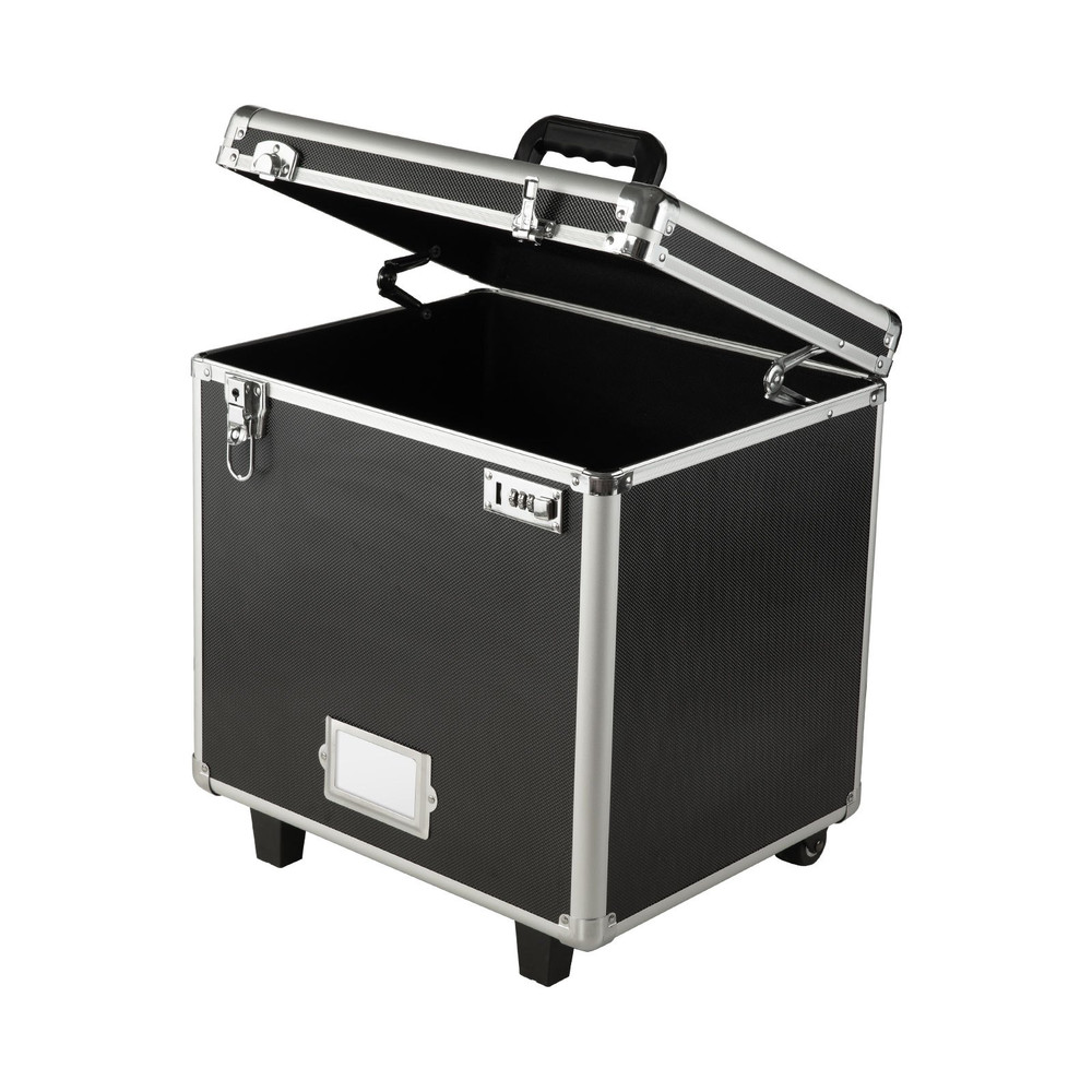 VEVOR Locking Rolling File Storage Box - Mobile Case with Telescoping Handle