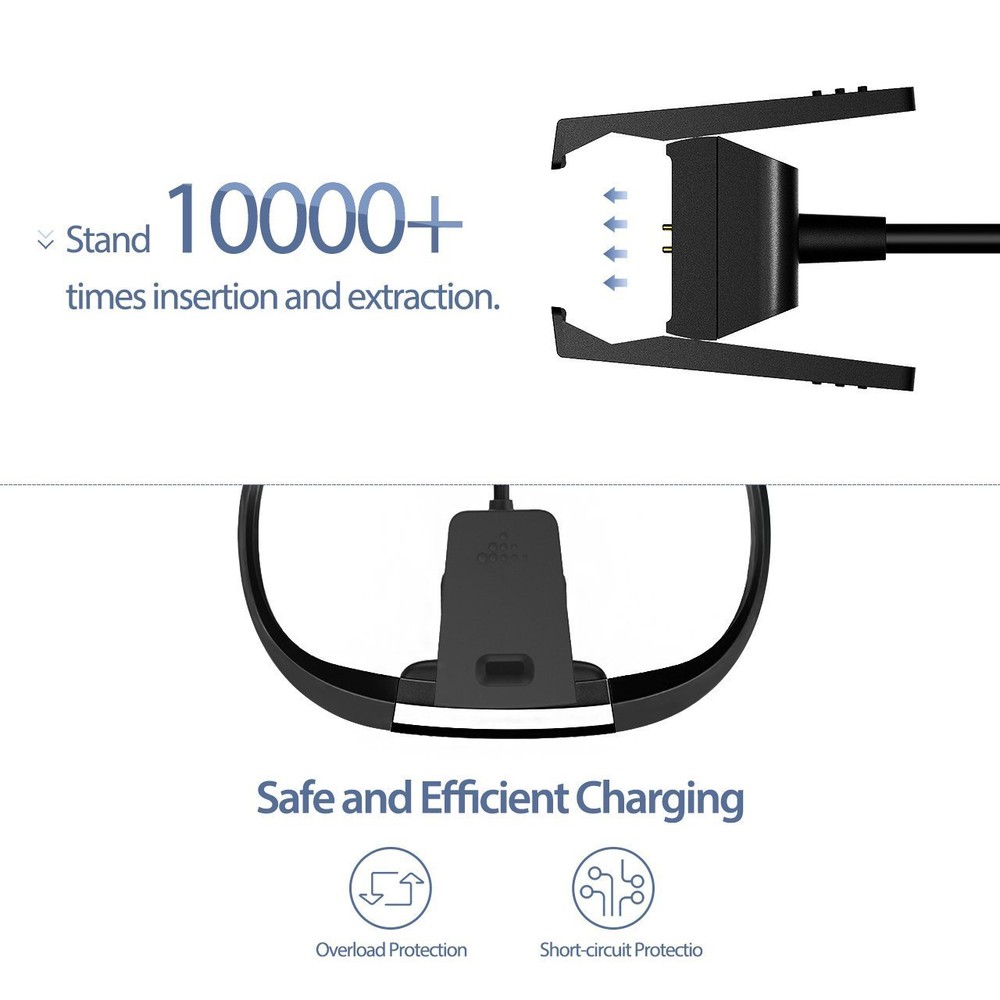 2PCS USB CHARGING CABLE Replacement Accessories Charger For FITBIT CHARGE 2 2016