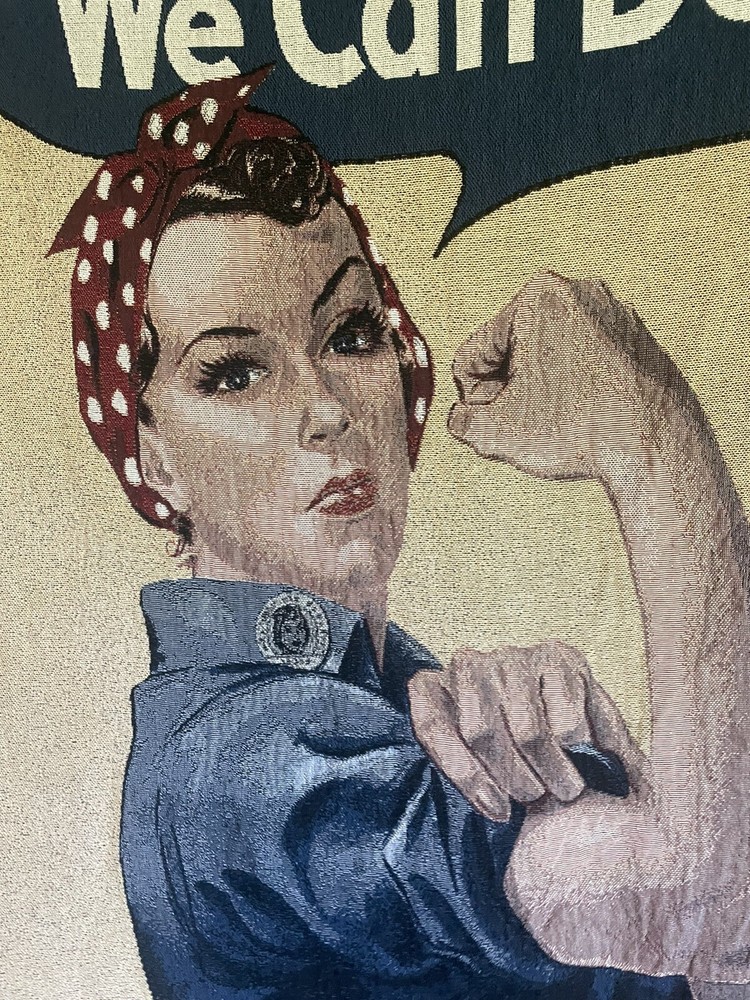 Rosey Riveter Tapestry Blanket