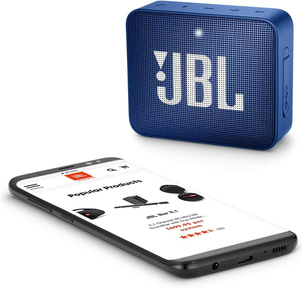 JBL GO2 - Waterproof Ultra Portable Bluetooth Speaker - Blue