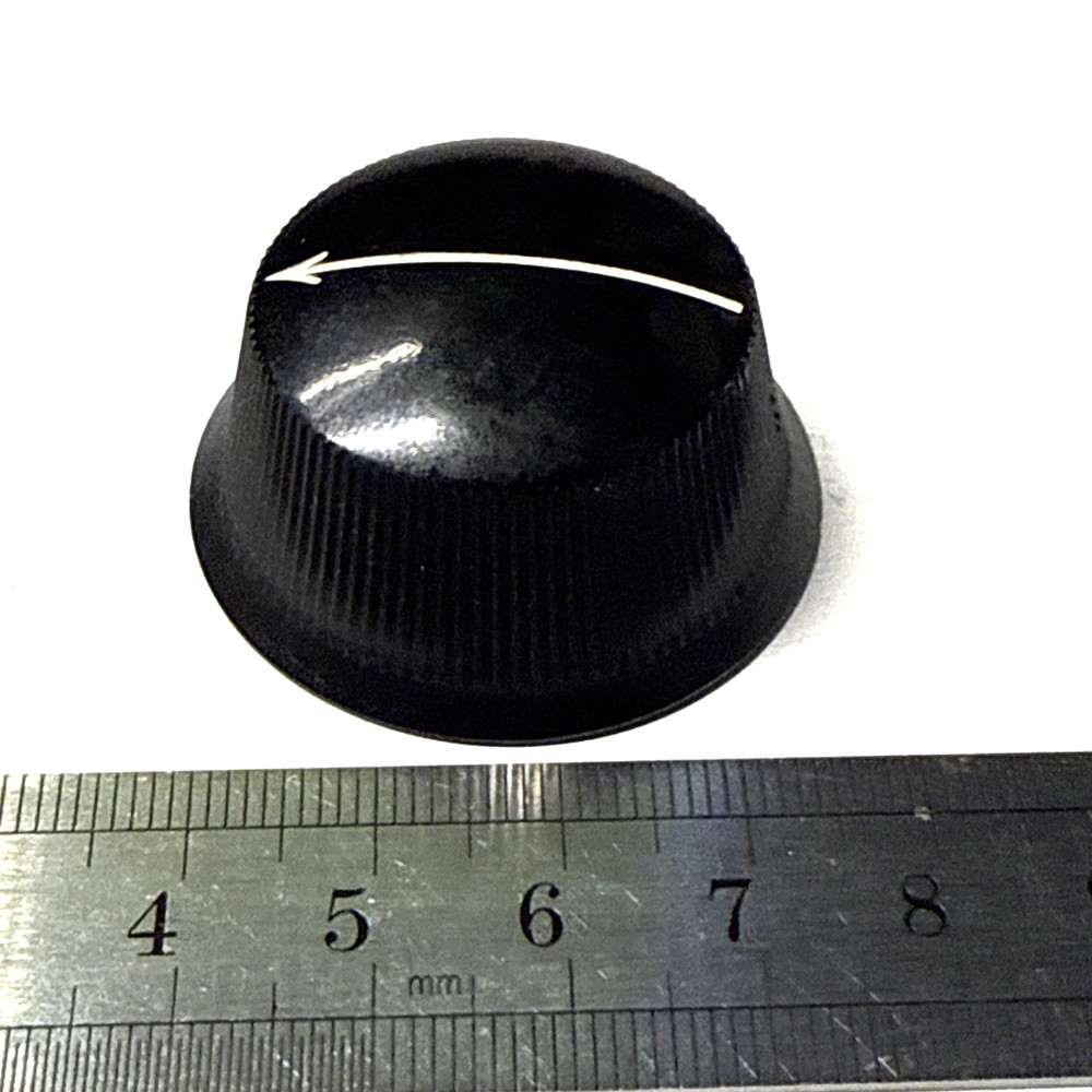 one black knob OD =38 mm for 6 mm shaft DACA