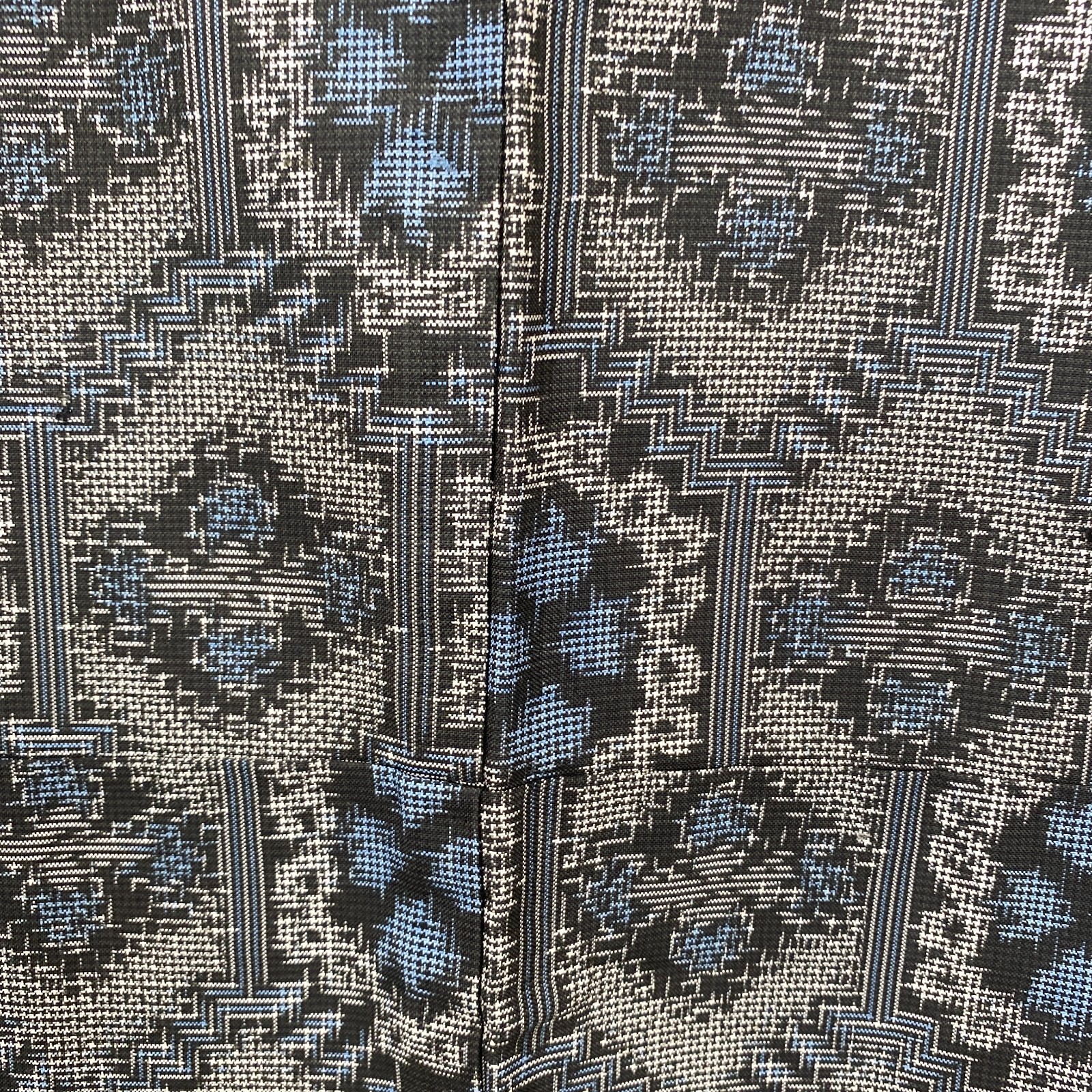 Japanese Vintage Kimono Silk Gray Oshima Traditional Authentic Length 66 in