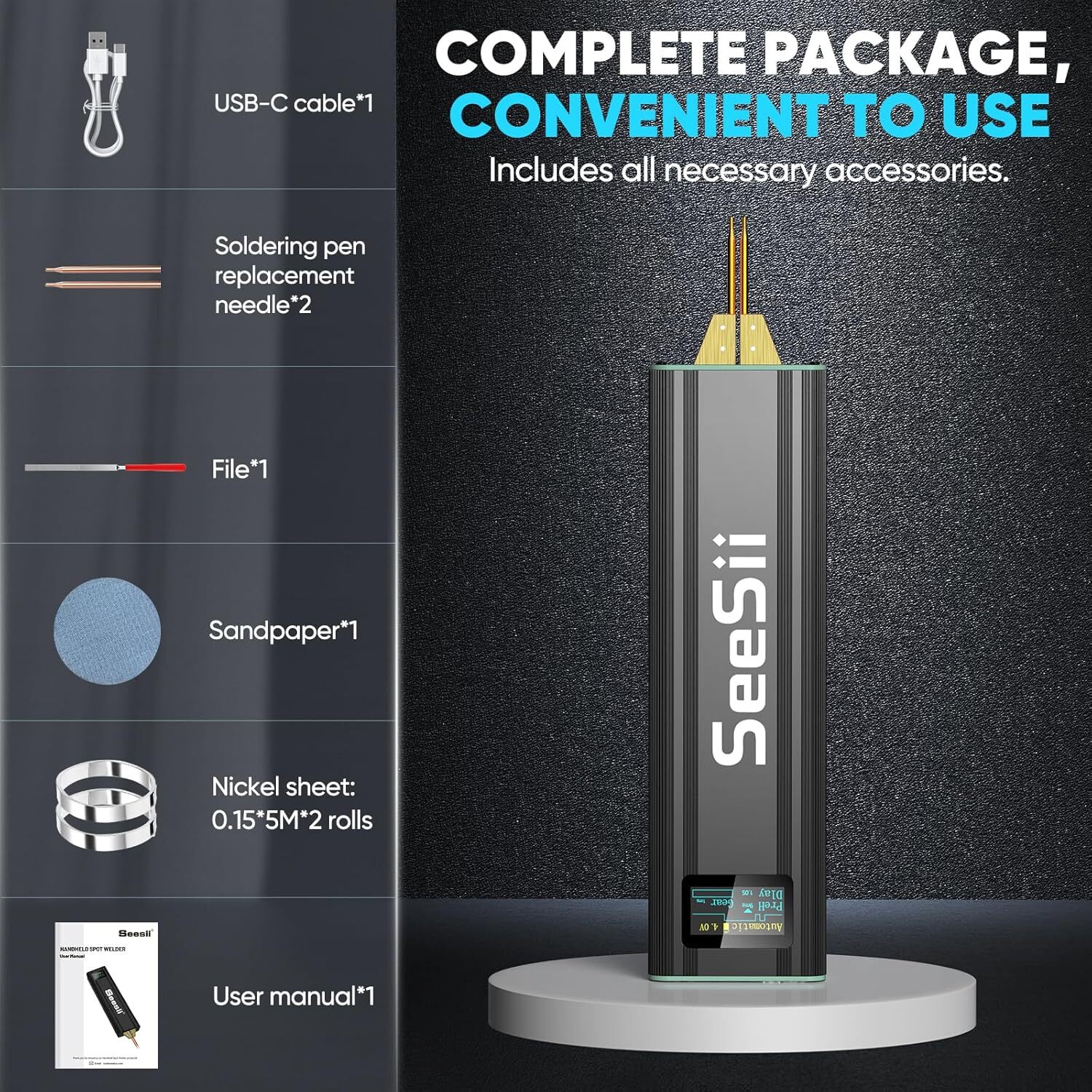 5000mAh Portable Spot Welder LCD Screen 80 Gear Adjustable DIY fr 18650 26650
