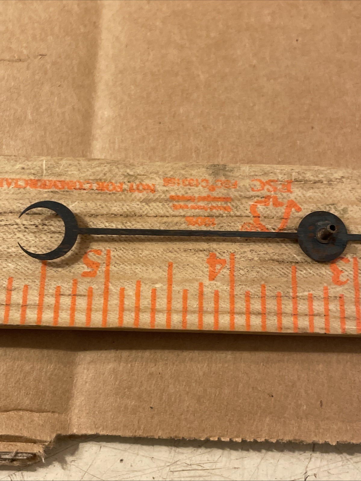 Antique English Barometer Brass Back Plate & Pulley Parts