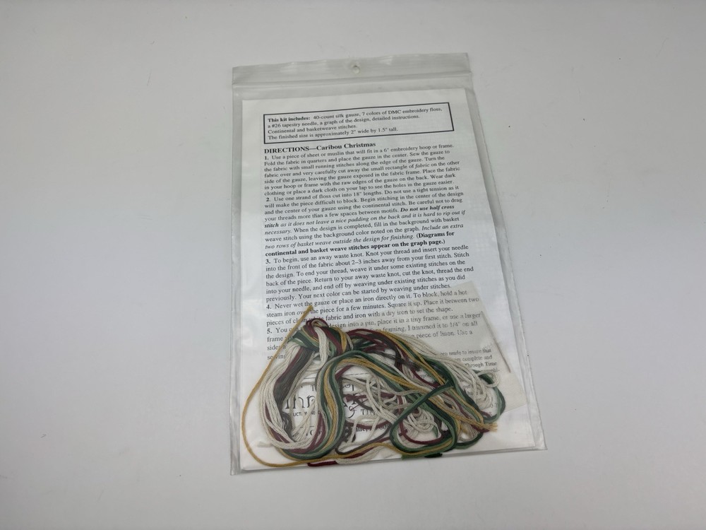 Threads Through Time Caribou Christmas Needlepoint Pattern Kit 6S