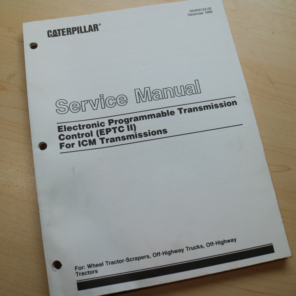CATERPILLAR Electronic Programmable ICM Transmission Control EPTC Service Manual