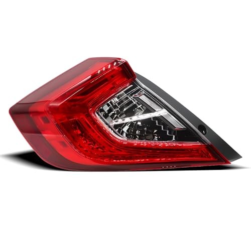 Outer Tail Light Halogen Left Side Compatible with Civic Sedan 2016-2020 w/o