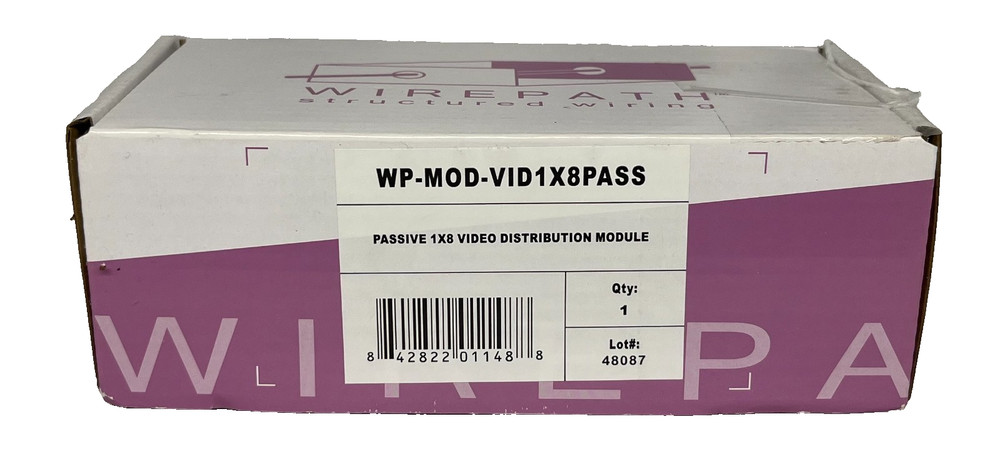 Wirepath Passive 1x8 Video Distribution Module  WP-MOD-VID1X8PASS-NEW
