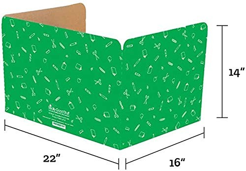 Really Good Stuff Large Privacy Shield, 12-Pack, Red, Green & Blue