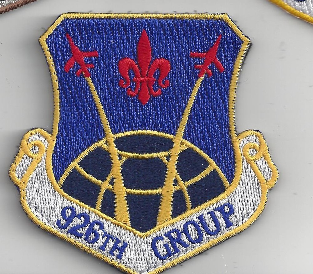 PATCH USAF 926th GROUP BLUE LETTERS 3"                                    J