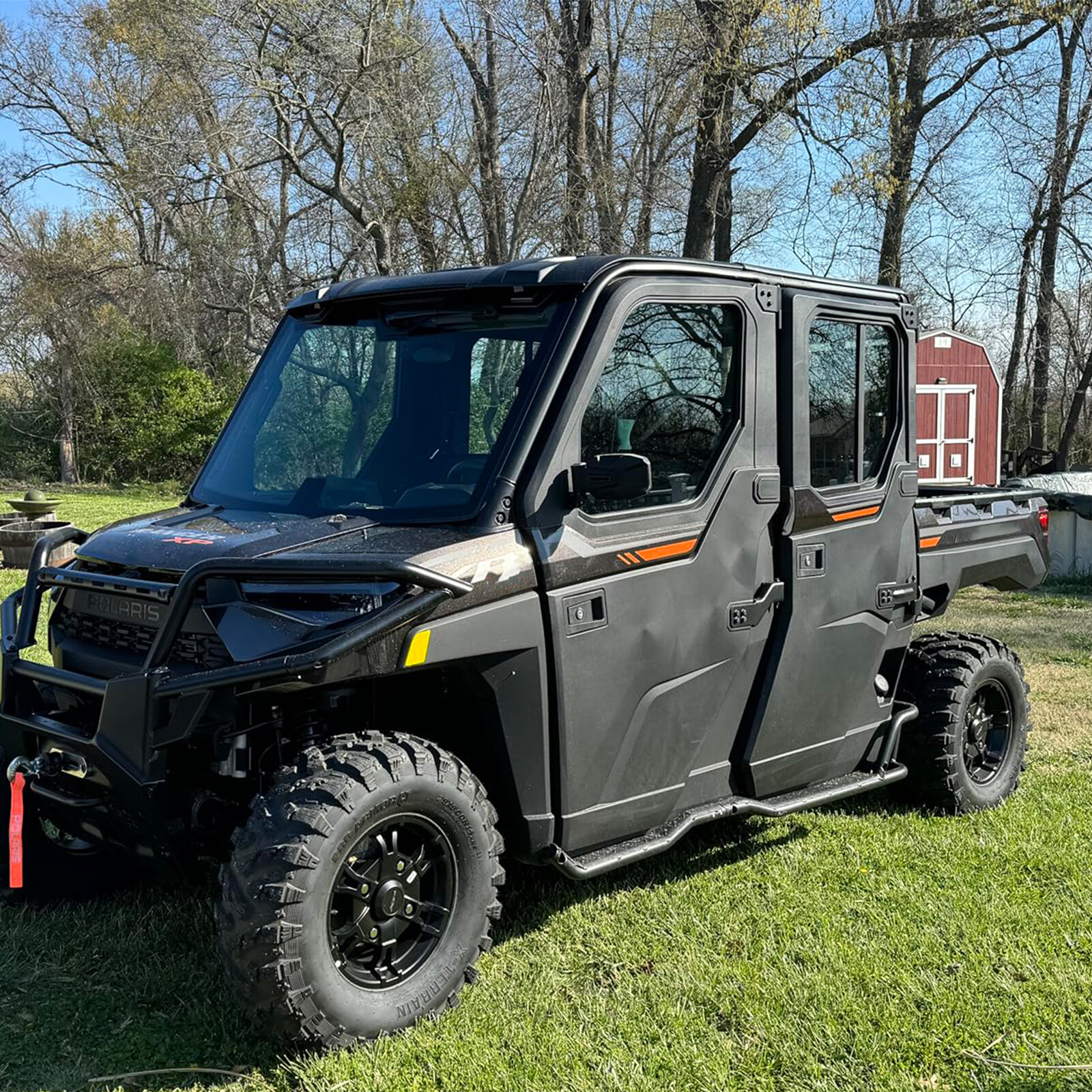 KEMIMOTO Nerf Bars Rock Sliders Steps for Polaris Ranger Crew XP 1000 2019-2026