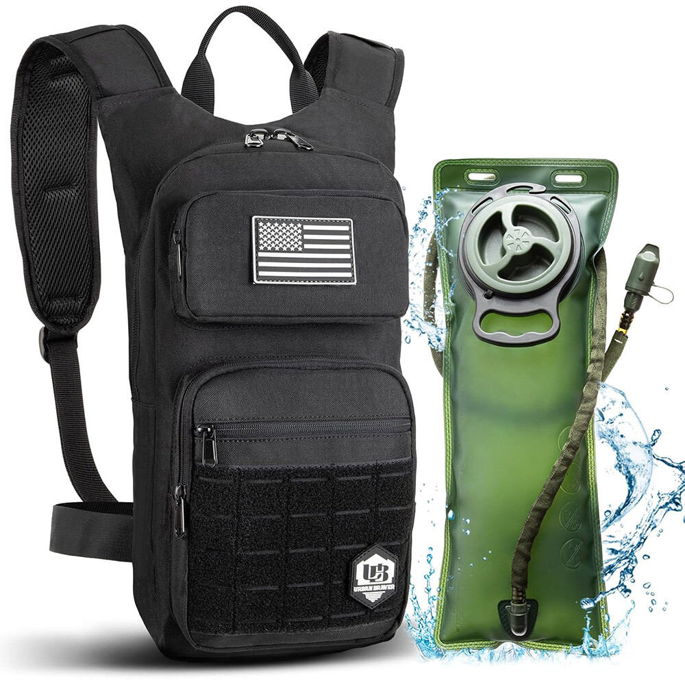 3L Hydration Pack Backpack with Detachable Water Bladder Tactical Molle Daypack