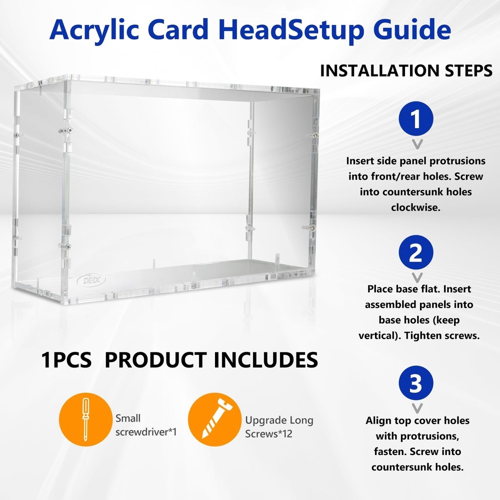 DEDC 1Pcs Acrylic Display Case Compatible with Prismatic Evolutions SPC Box S...