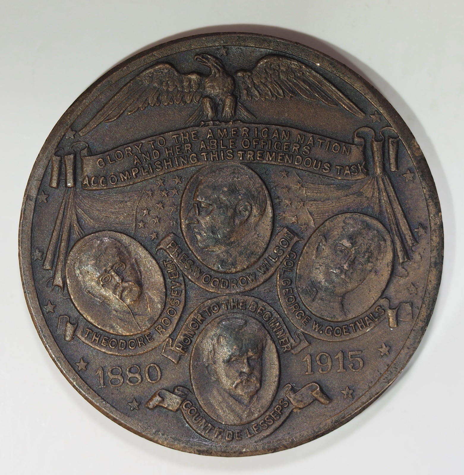 1915 San Francisco, Panama Pacific Expo HK-421, Medal, Glory To America