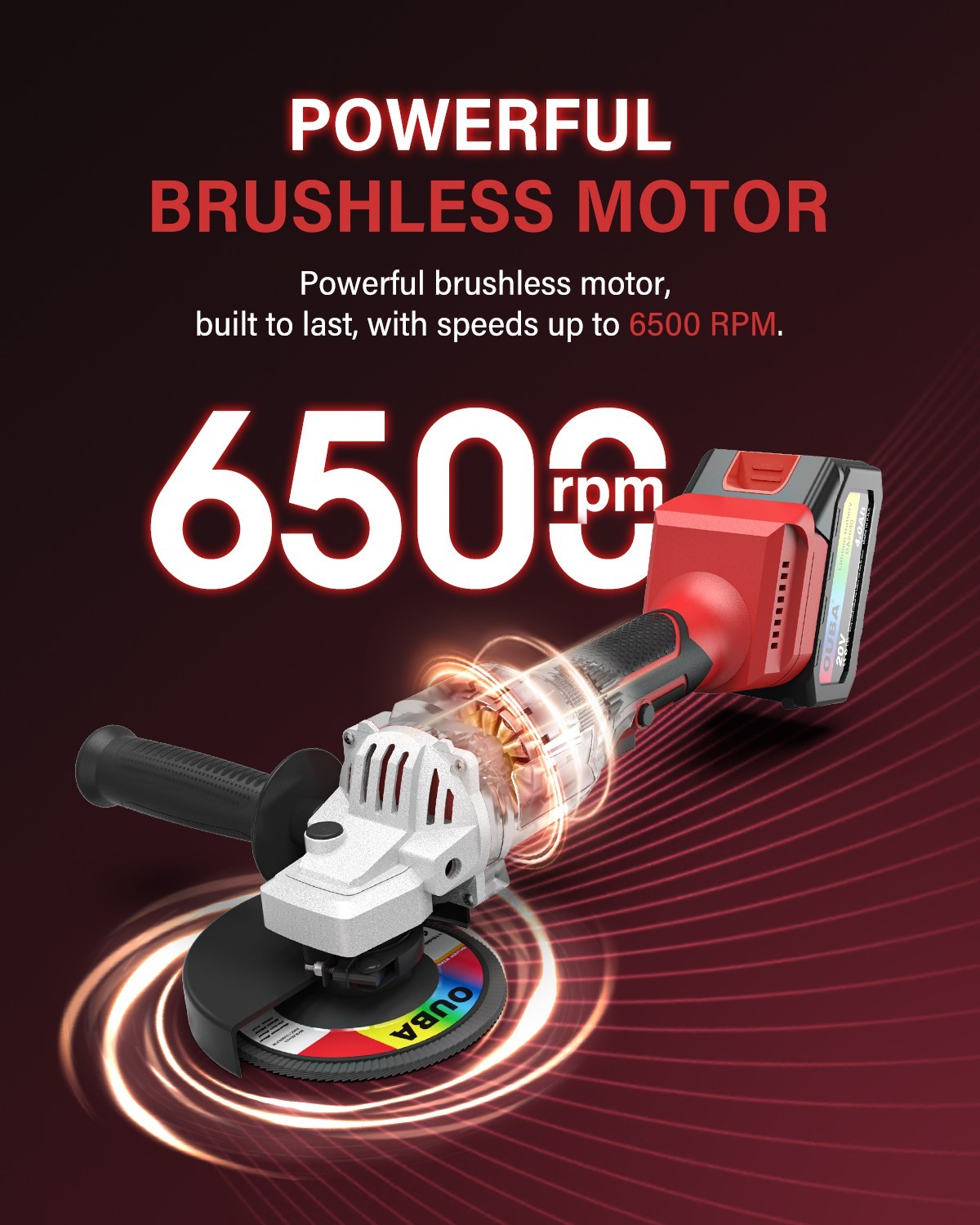 Cordless 4-1/2 Power Angle Grinder for Dewalt 20V Max Battery Brushless 9500 RPM