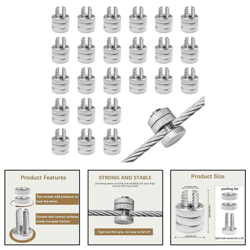 Simplify Your Installation Process 24pcs Split Bolt Joint Clip Connectors