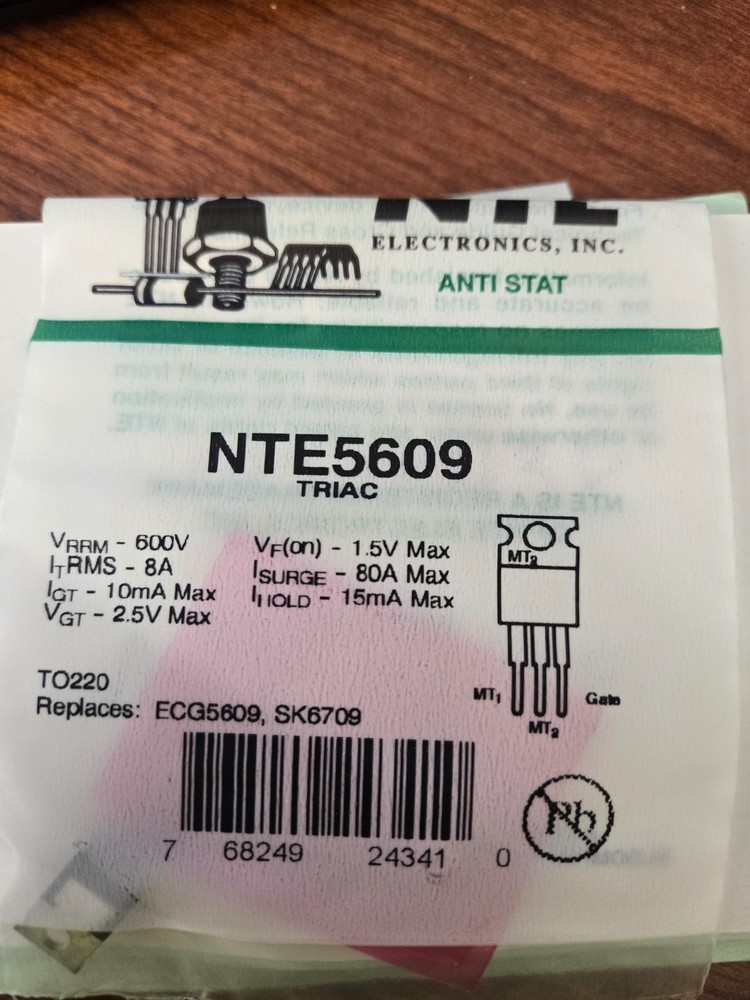 NTE5609 TRIAC