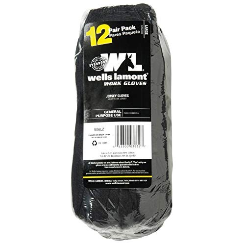 Versatile Work Gloves Lightweight, Durable, Comfortable Jersey Basic, 12-Pair