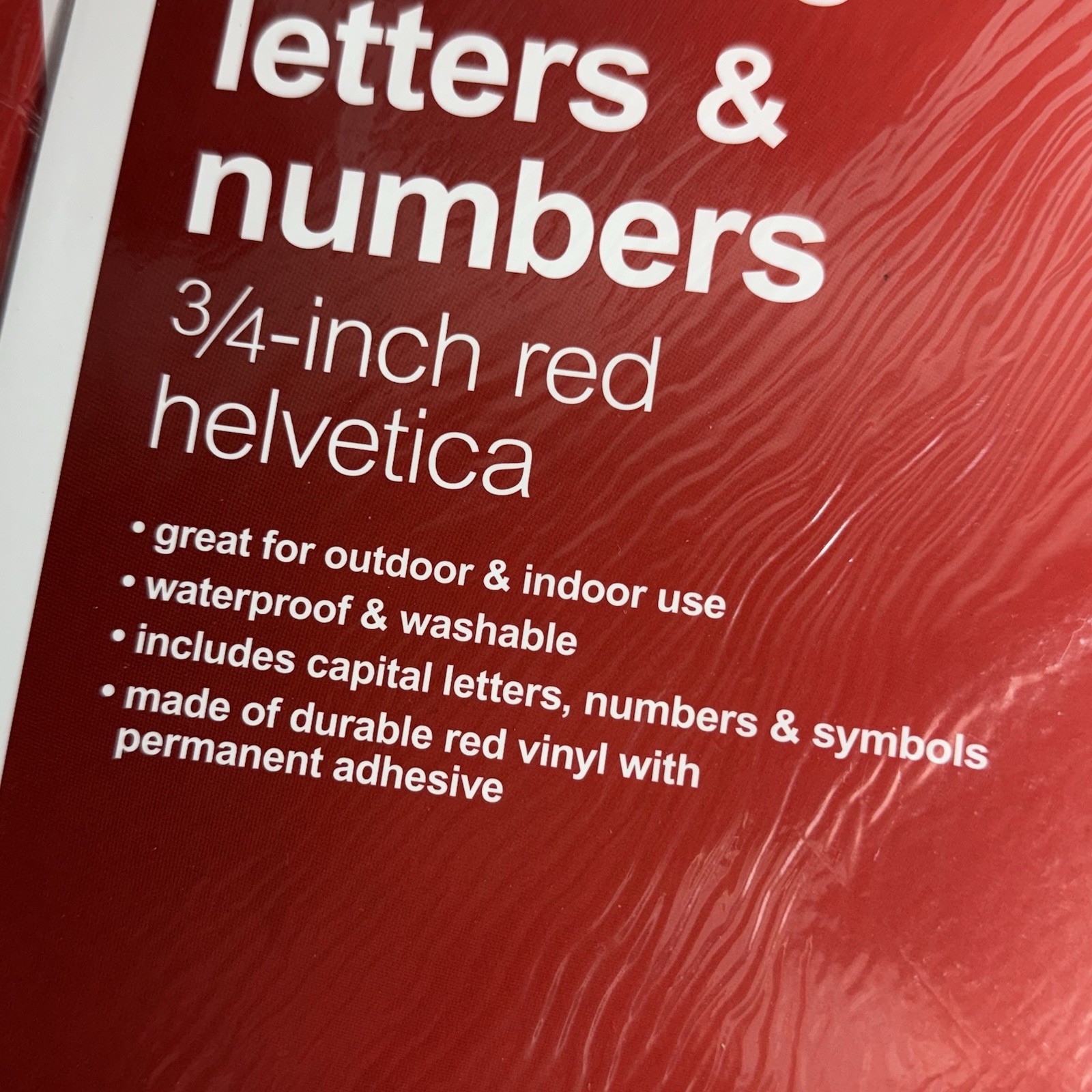 Lot of 4 Office Depot Adhesive Letters & Numbers, Symbols 3/4-Inch RED 72 PIECES