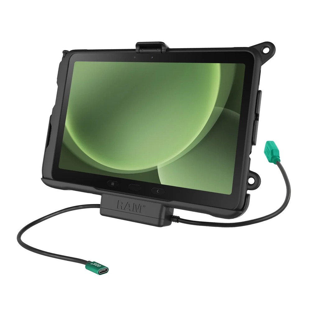 RAM Powered Holder for Samsung Tab Active4 Active5 Pro, Tab Active 4 Pro, w/Data