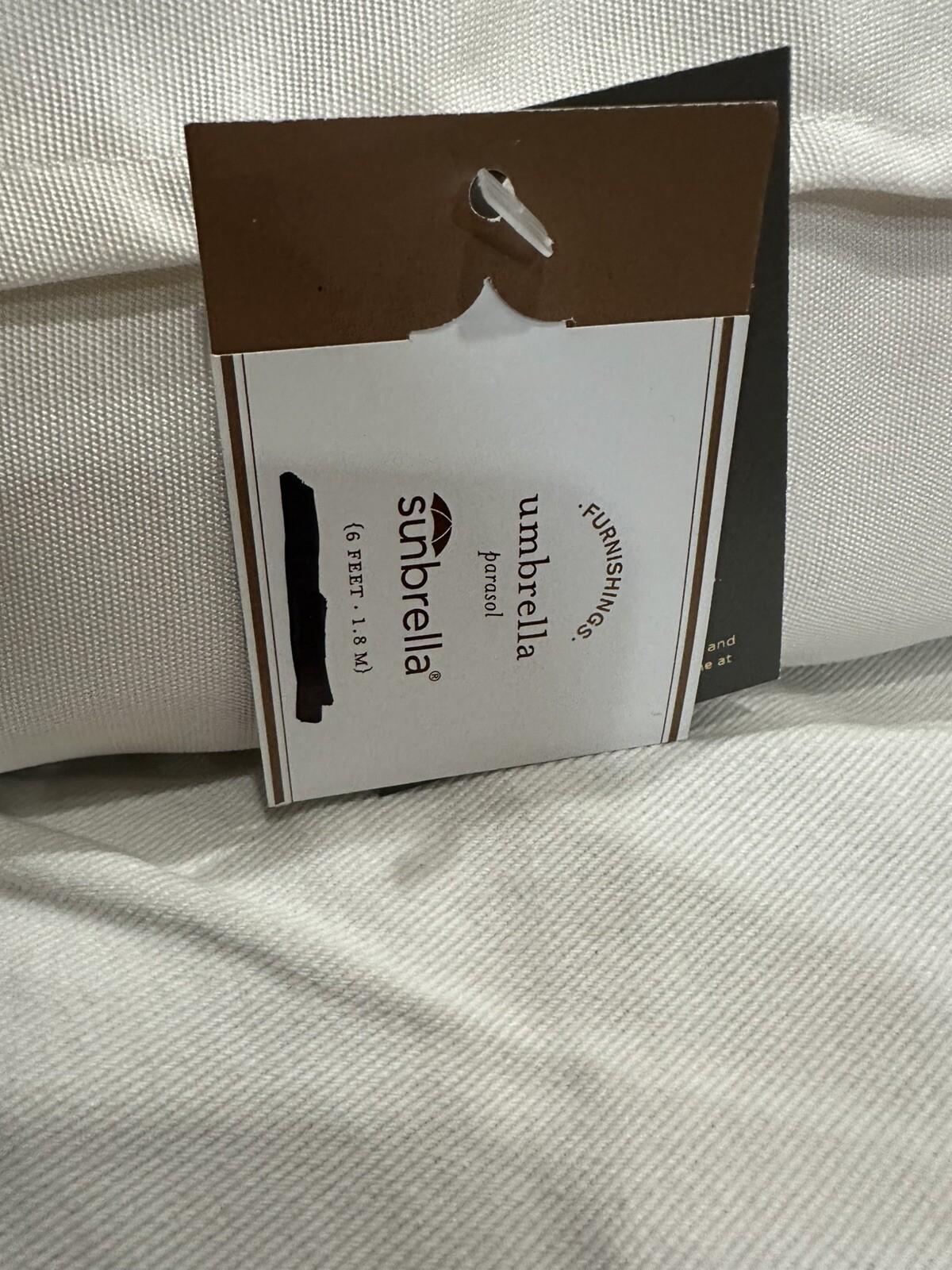 Pottery Barn 6 ft Round Replacement Umbrella Canopy Natural