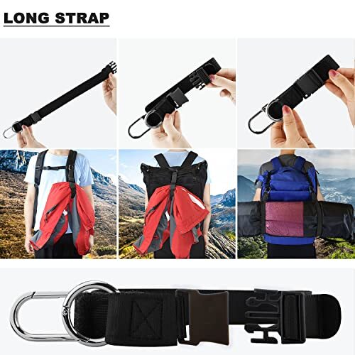 Elastic Jacket Gripper with D-Ring Hook and Buckle, D-Ring Hook Deep black