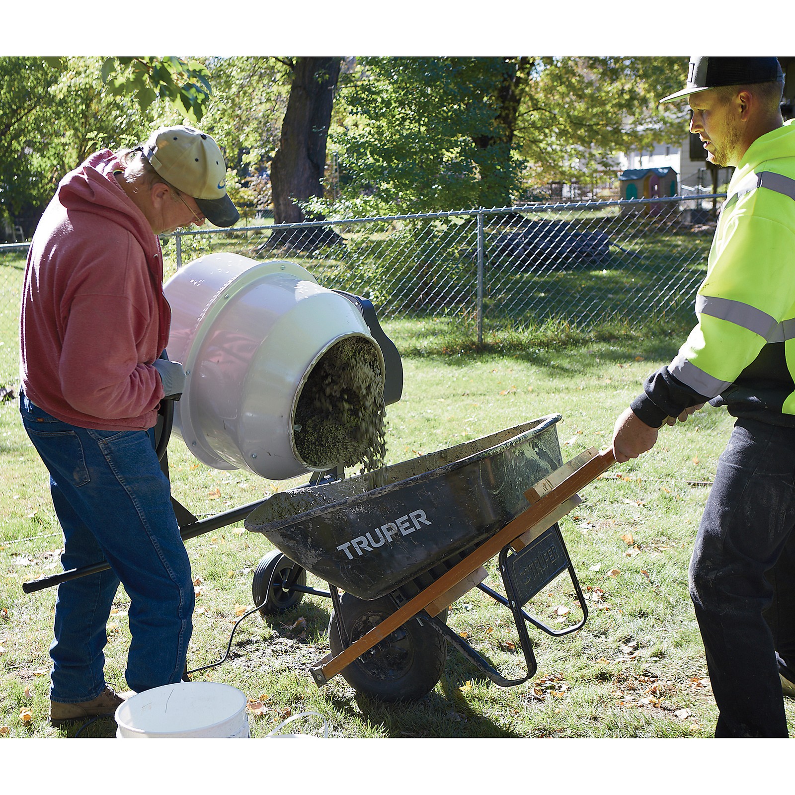 Klutch Electric Cement Mixer, 4.25 Cu. Ft. Drum, 2/3 HP, 120V Electric Motor