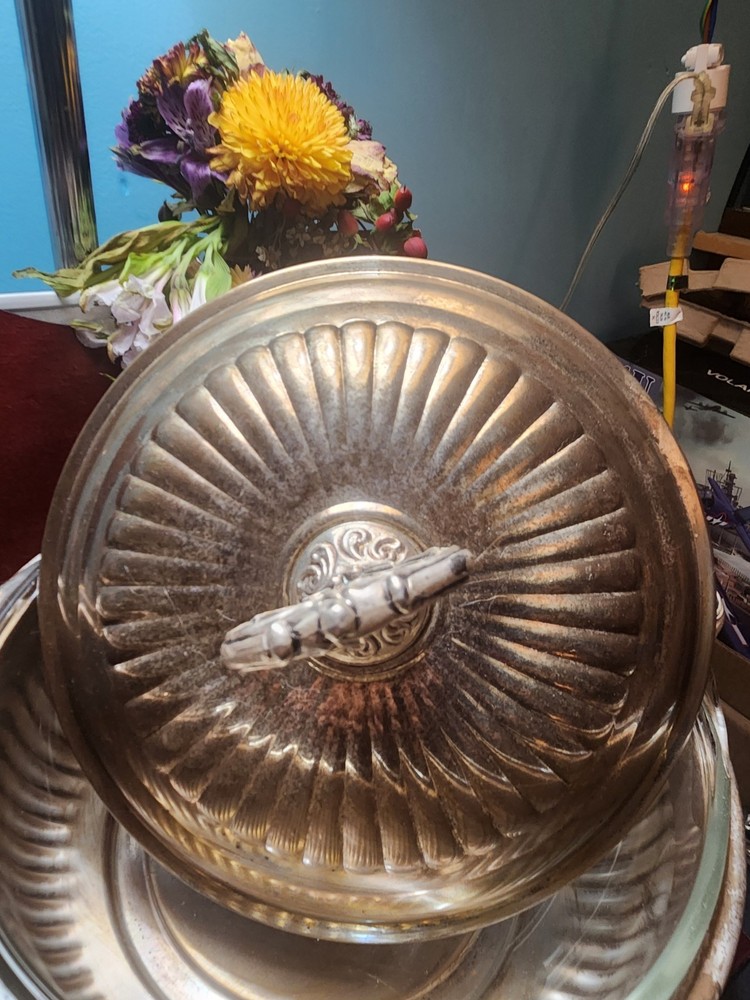 Silver Vintage Serving Pan