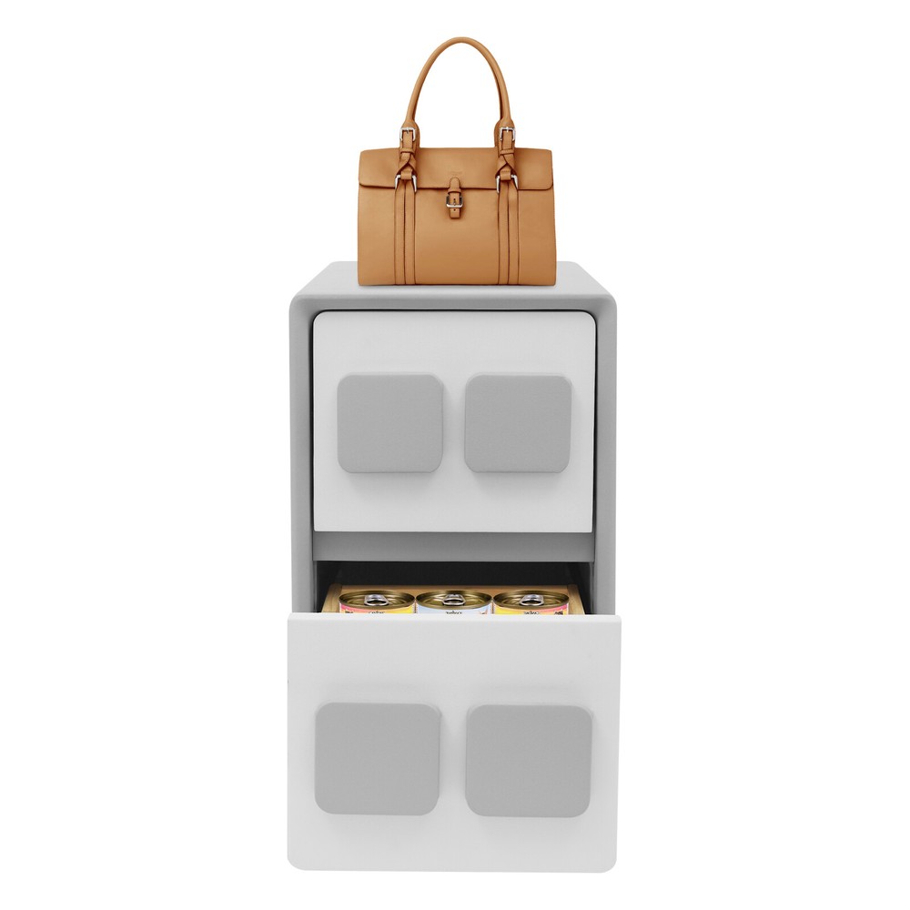 Bedside Table, Minimalist End Table With 2 Drawers, Bedside Table for Bedrooms