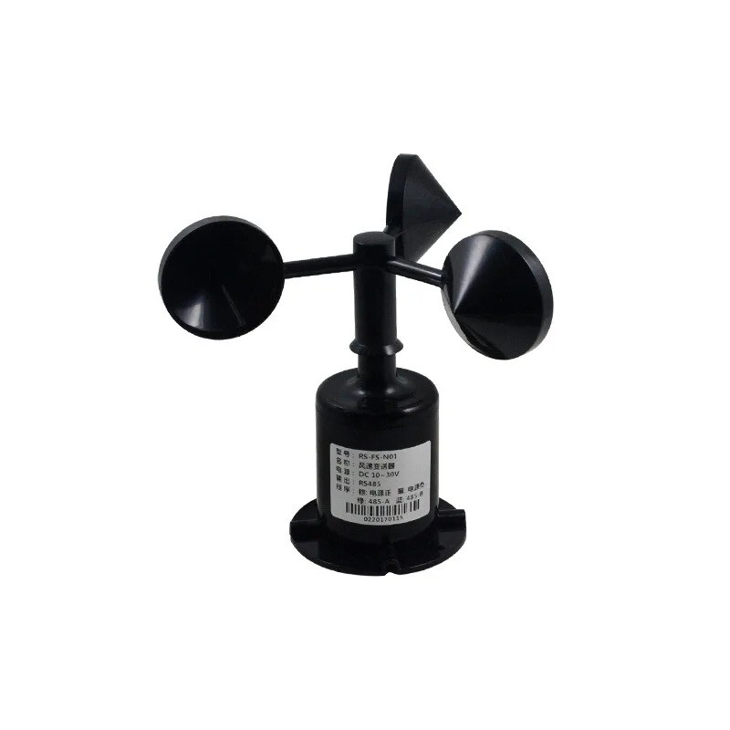 Wind Speed Transmitter Sensor Carbon Three Cups Anemograph Meteorological RS485