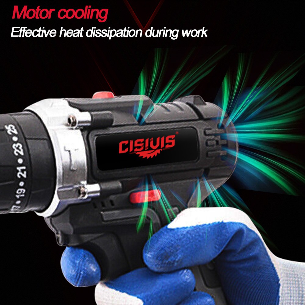 24V Cordless Impact Driver Hammer Drill Combo Kit with 2 Battery & Charger.