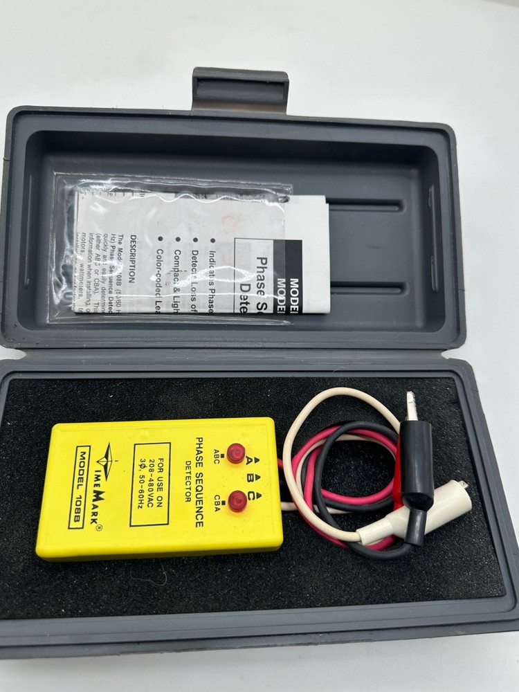 EUC TimeMark 1088 Line Voltage & Phase Sequence Detector 125C Complete Tool