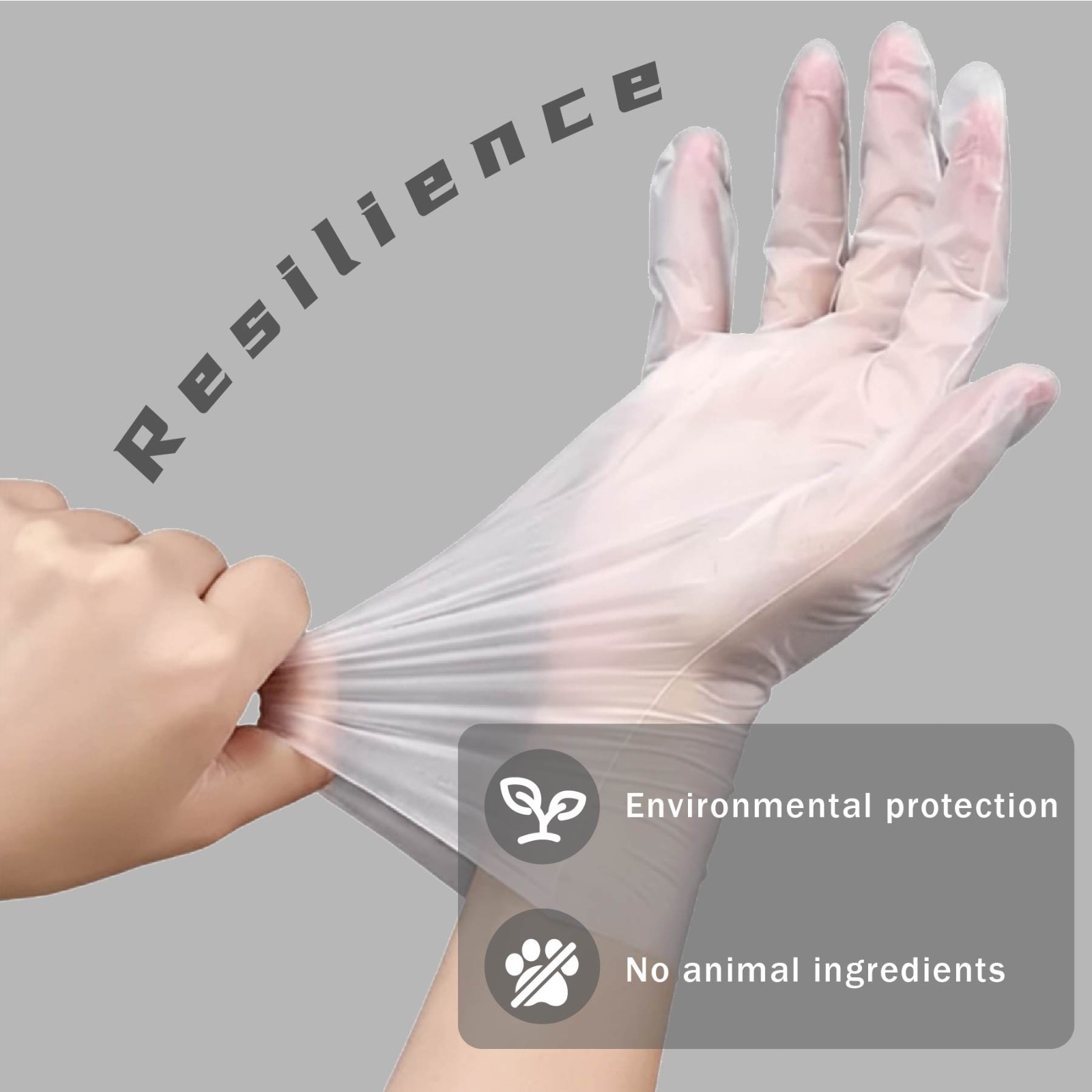 200Pcs Disposable TPE Gloves Food Safe BPA&Latex Free Stretchy for Food Handling
