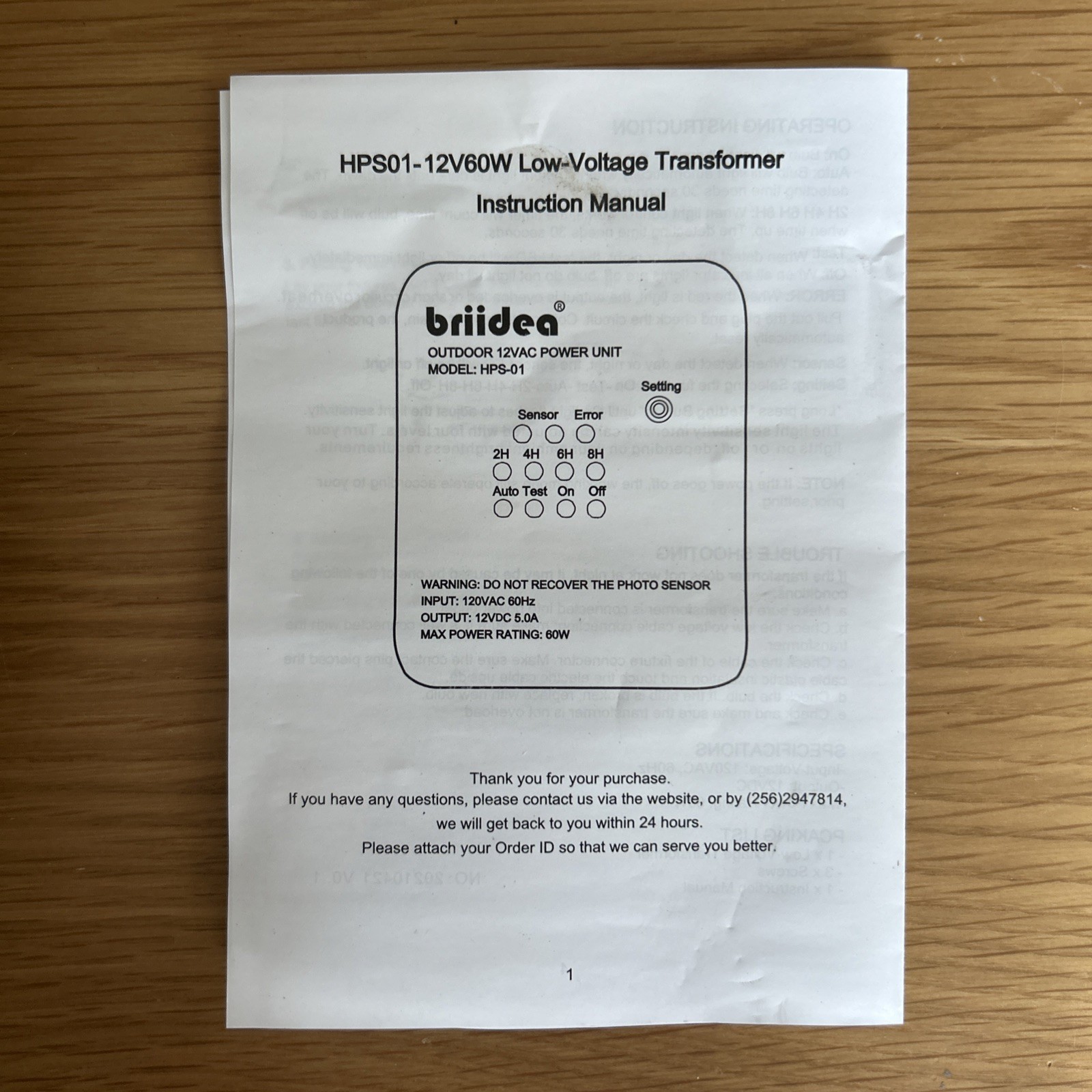 60W 120V AC to 12V DC Outdoor Low Voltage Transformer w/Timer & Photocell Sensor