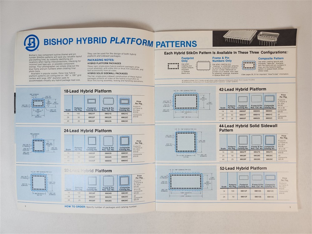 Bishop Graphics Microelectronics Artwork Patterns 1984 Catalog Westlake Village
