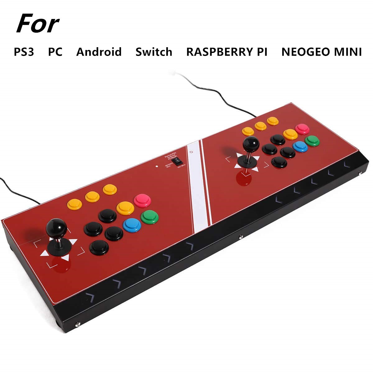 Arcade Fight Joystick 2 Players Controller Compatible with multiple platforms