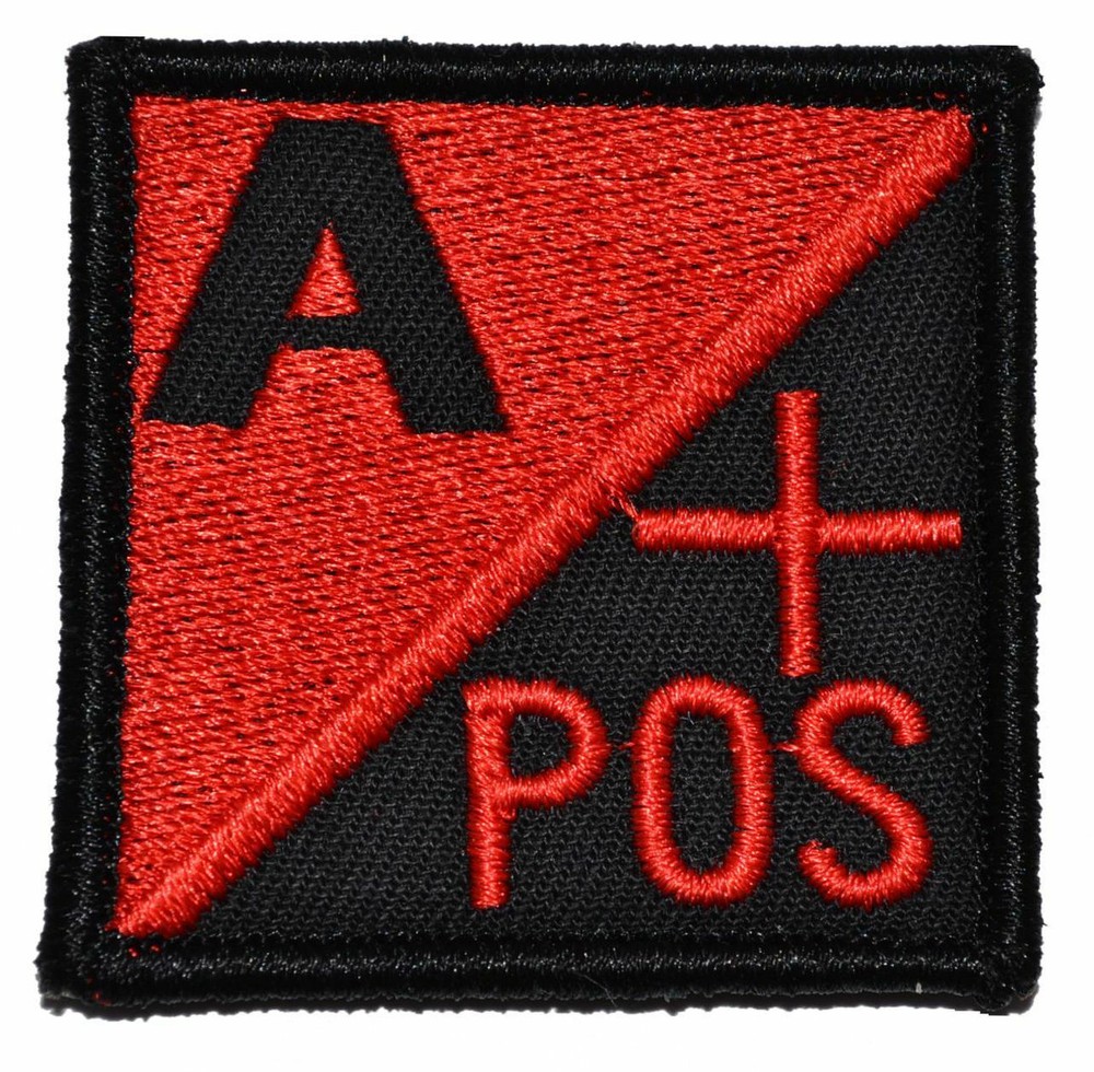 Blood Type 2x2 Military/ Patch Hook Backing Version 1