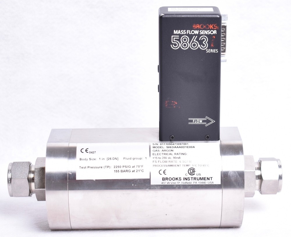 Brooks Instrument 5863i Mass Flow Controller 5863IAAA0D1E00A