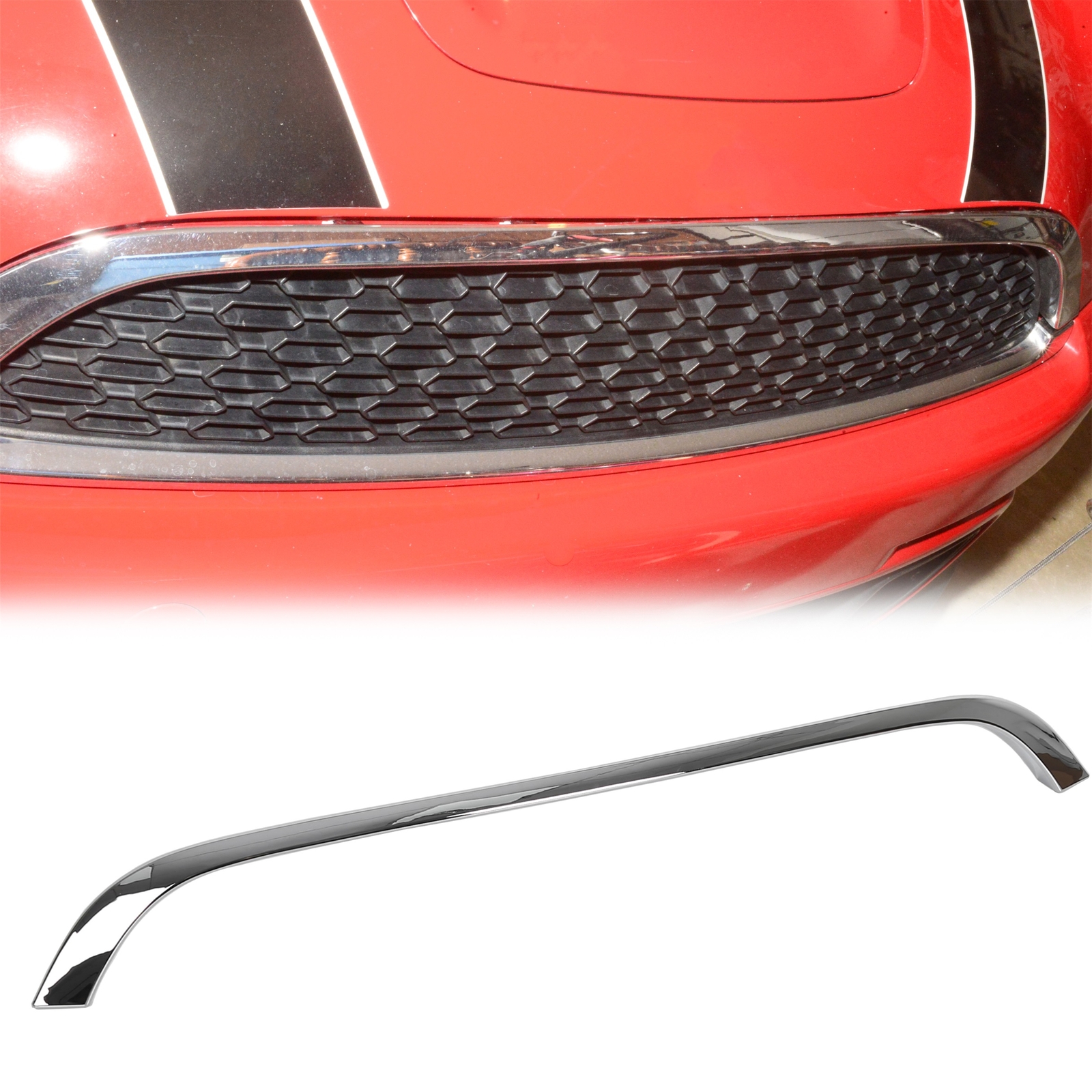 Chrome Grille Hood Molding Trim For 2007-2015 Mini Cooper R55 R56 R58 R59