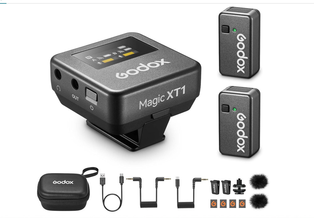 GODOX Magic XT1 Touchscreen Wireless Lavalier Microphone for Camera/Android/iPho