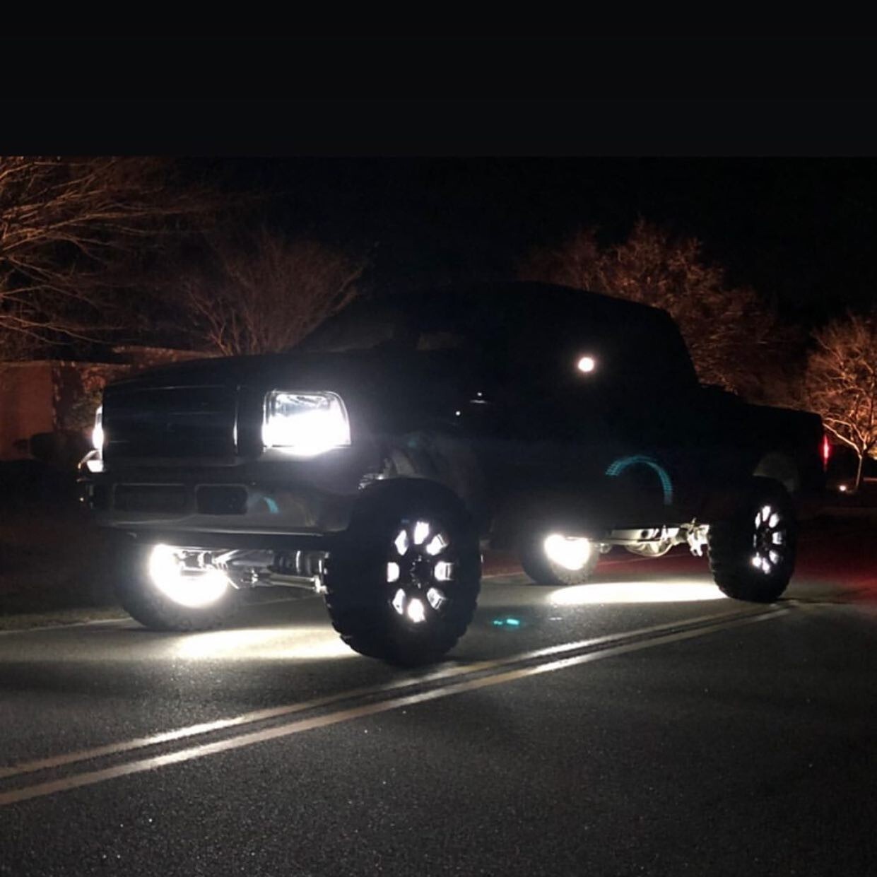 4x 15.5" DOUBLE ROW Strobe WHITE LED Trucks Wheel Rings Lights Bluetooth Control